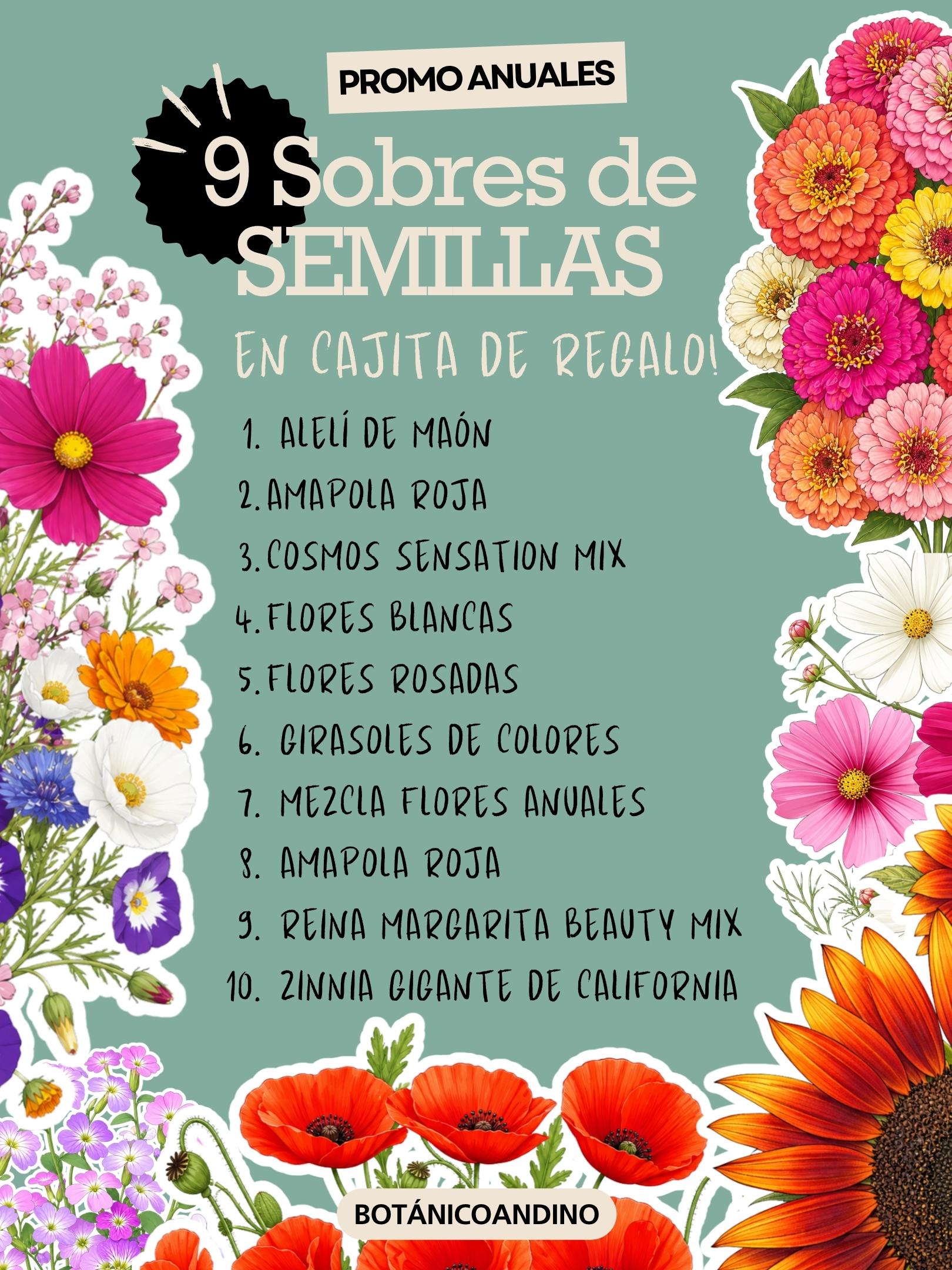 PROMO SEMILLAS X 9 SOBRES