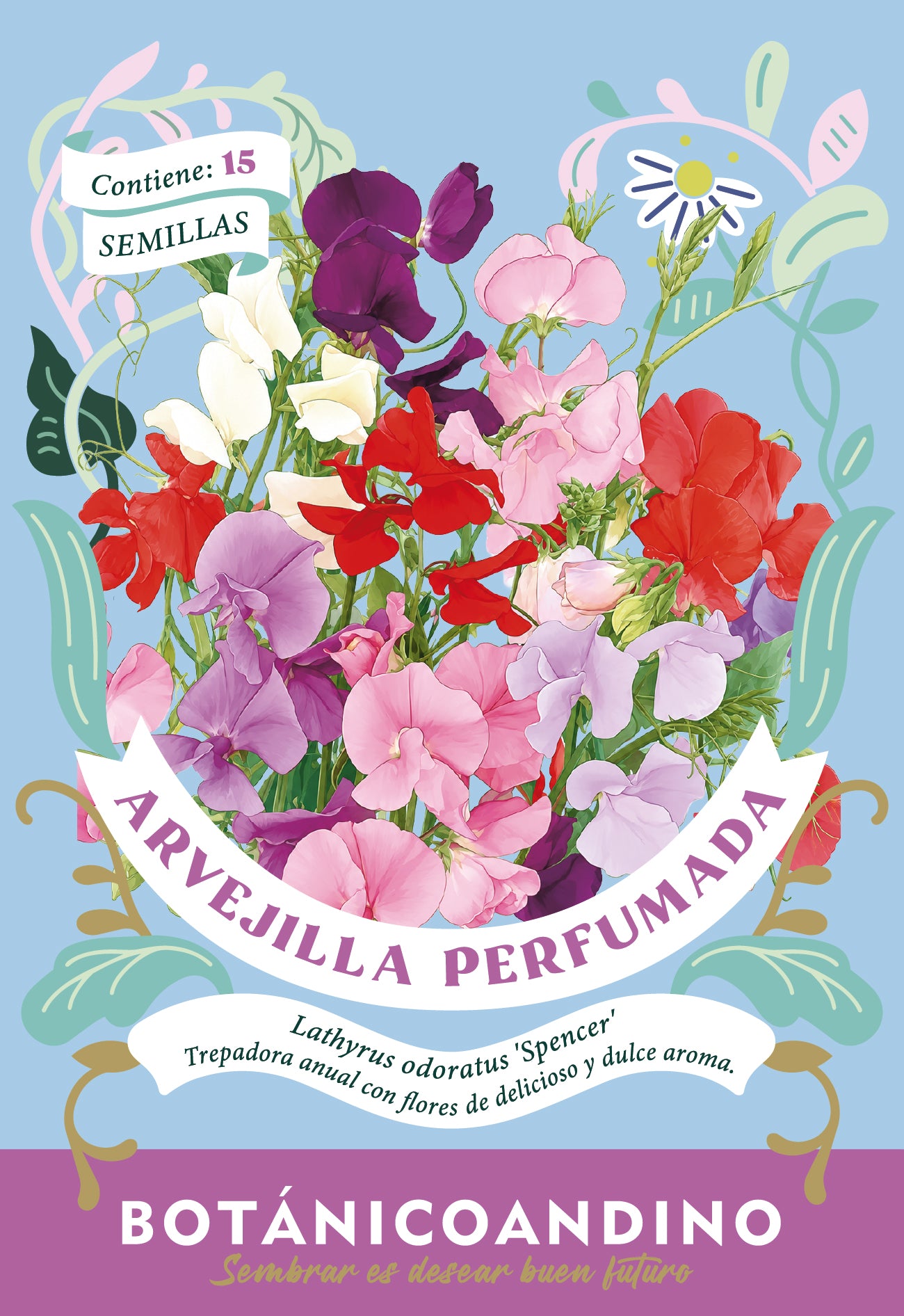 Arvejilla perfumada mix (15 semillas)
