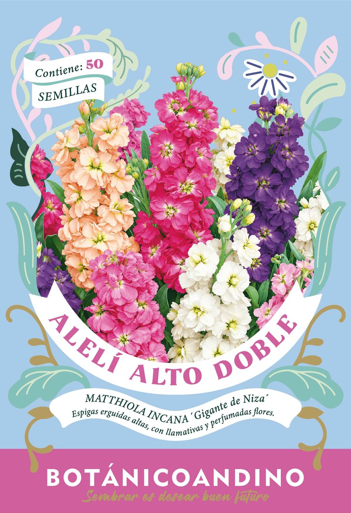 Alelí perfumado doble (60 semillas)